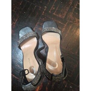 Sparkly Strap Dress Sandals 3 Inch Block Heel Elegant Party Shoes for Women